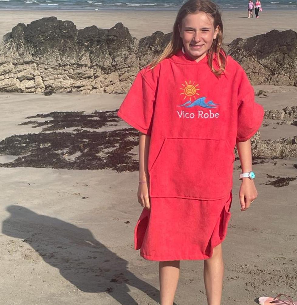 Children's Microfiber Poncho Towel Robes