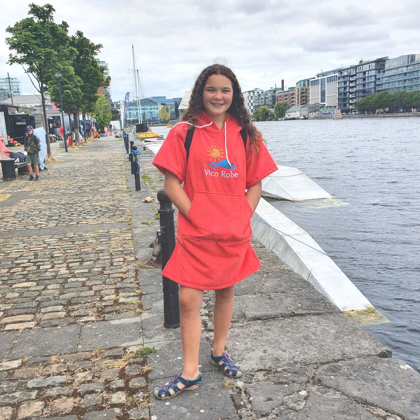 Children's Microfiber Poncho Towel Robes