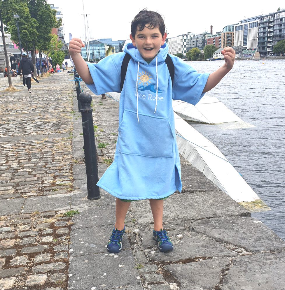 Children's Microfiber Poncho Towel Robes