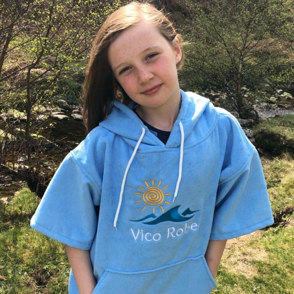 Children's Microfiber Poncho Towel Robes