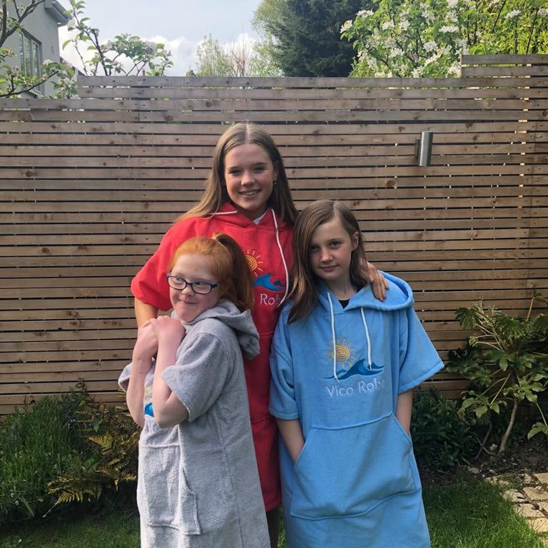 Children's Microfiber Poncho Towel Robes