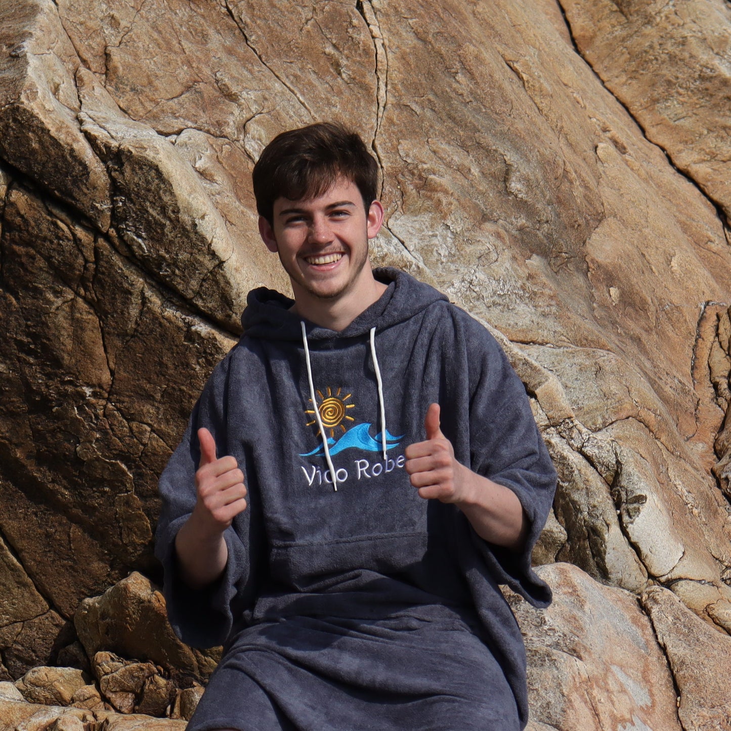 Microfiber Towel Beach Robe Grey