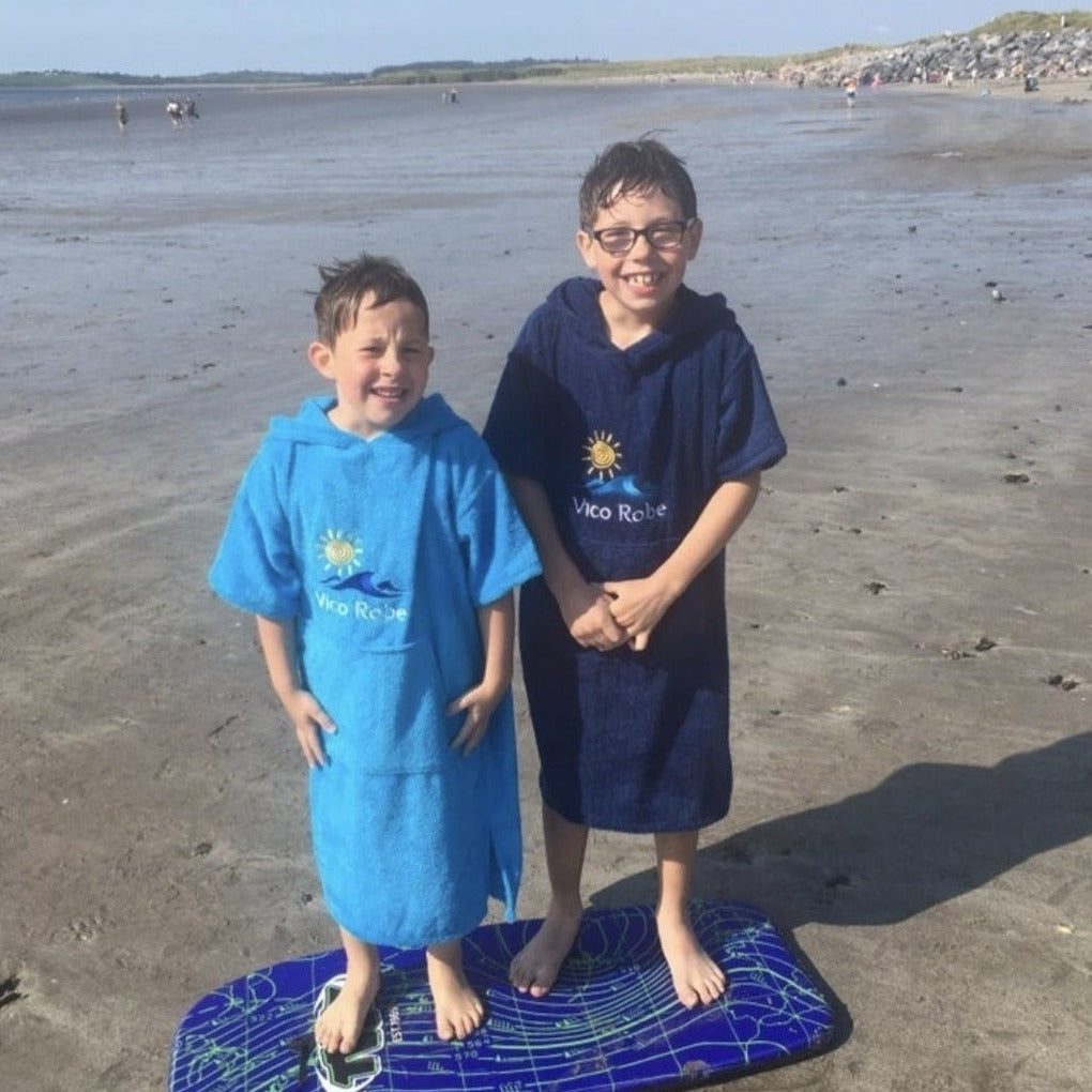 Children's Blue Cotton Towel Robe